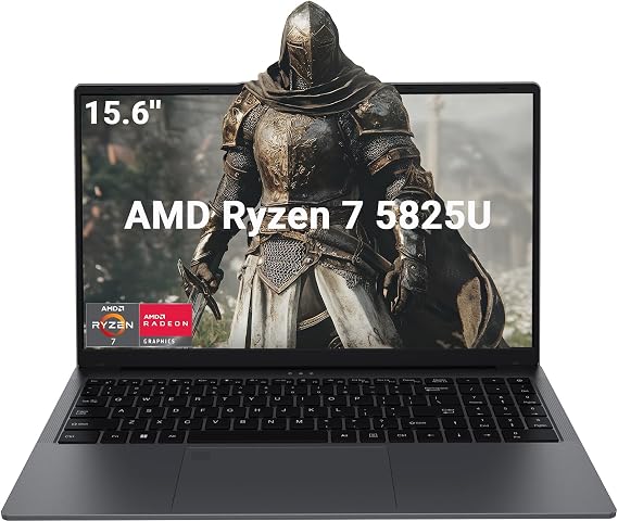 2025 Gaming Laptop 15.6 In Laptop Computer with AMD Ryzen 7 5825U Processor, 16GB DDR4, 1T SSD, FHD Display 1920*1080P, Win 11 PRO, Full-function Type-C/Fingerprint/Backlit Keyboard (5825U, 16GB+1TB)