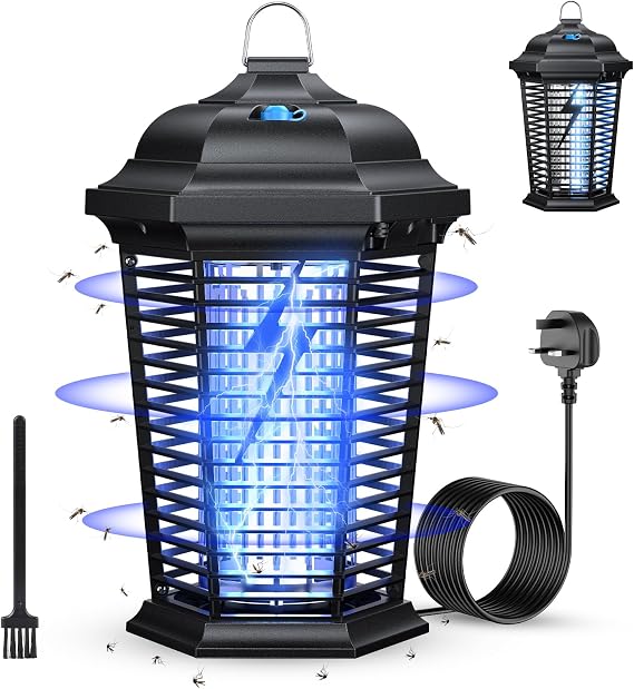 PKBD 20W Electric Fly Zapper Indoor with Auto Light Sensor, 3m Power Cord