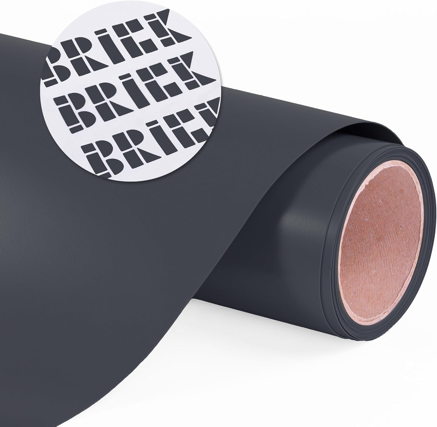 Siser Brick 600 Heat Transfer Vinyl, 11.8 x 1FT Sheet Black - HEX #3B3F42 - Compatible with Siser RomeoJuliet & Other Professional or Craft Cutters - 3D HTV - CPSIA Certified
