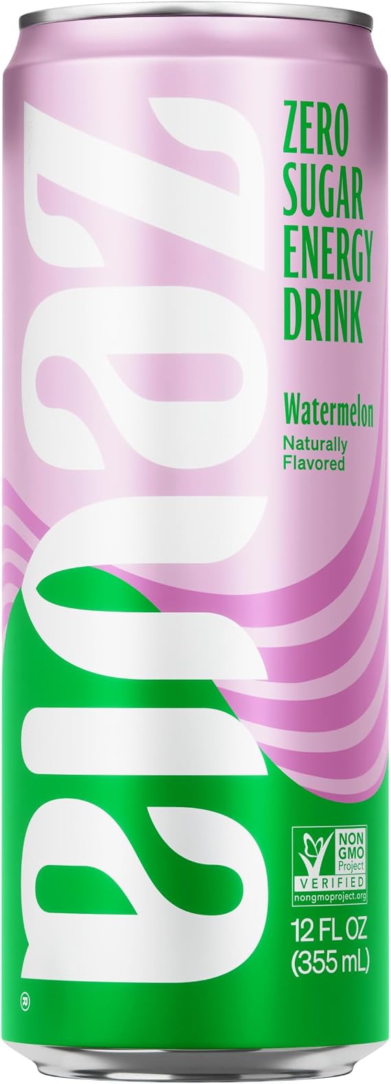 Zevia Zero Sugar Energy Drink, Watermelon, 12 Ounce Can