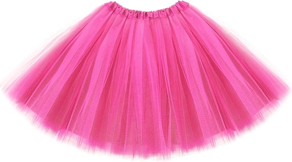 Tutus for Women, Adult Tutu Skirts for Women 4 Layered Classic Elastic Tulle Tutu Skirts Party Festival Running