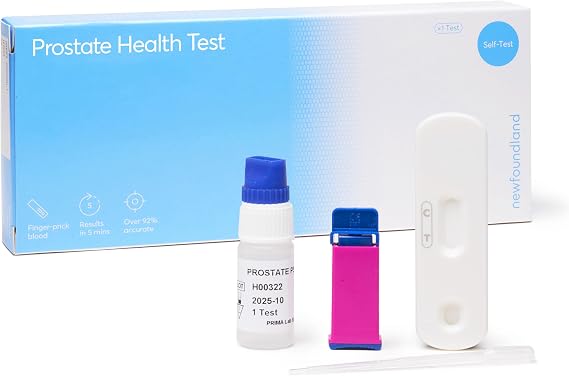 Newfoundland Prostate Test Kit-Home Self-Test for Prostate Health -Accurate & Rapid Result in Under 5 Minutes - Detect Prostate Specific Antigen (PSA) -Certified by CE Single Person Test Kit (1 Pack)