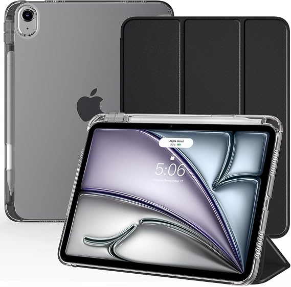 TiMOVO Case for iPad Air 11 Inch M4/M3/M2, Air 5th/4th Gen, Black