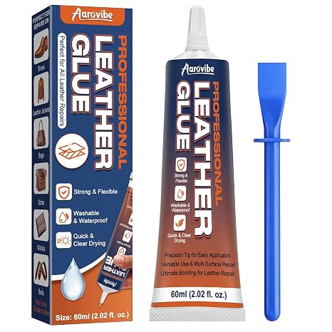 Leather Glue, 60ml Strong & Flexible Leather Adhesive-Waterproof