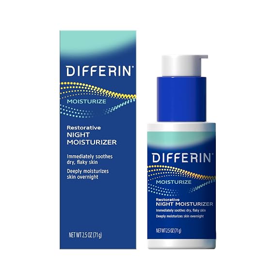 Differin Restorative Night Cream, Hyaluronic Acid, Acne Prone Skin, 2.5oz