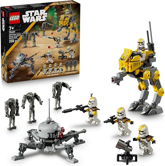 LEGO Star Wars 327. Star Corps Klon Trooper Savaş Paketi 75431 | 7 Yaş ve Üzeri Çocuklar için Yaratıcı Oyun Deneyimi Sunan Askeri Araç İçeren Oyuncak Yapım Seti, Hediye Fikri (258 Parça)