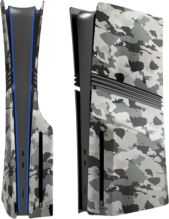 Pro Face Plates for PS5 Pro Disc Edition, KANNGENN Replacement Shell Cover Panel Accessories Compatible with PlayStation 5 Console Faceplate (Camouflage)