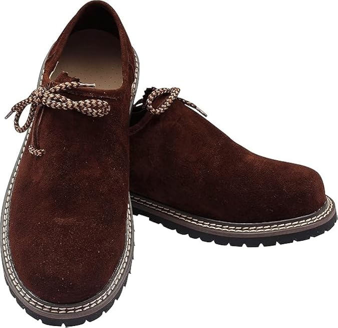 McWilliams Lederhosen Shoes, Authentic Bavarian Oktoberfest Leather Lederhosen Men Boots