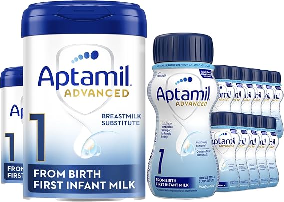 Aptamil Baby Milk IFM Monthly Milks Feeding Bundle - 2 x Advanced IF 800g & 12 x Advanced IF 200ml