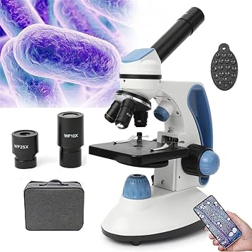 Binocular Microscopes, 40X-1000X HD Biological Microscopes, Dual LED Illumination, Coaxial Coarse and Fine Focus Control, for Students, Adults, Teaching Lab Hobbyist