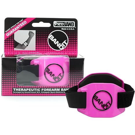 BandIT PINK - Compression Arm Band for Elbow & Forearm - Helps Relieve Pain & Swelling - For Carpal Tunnel, Tendonitis, Tennis & Golfers Elbow, Sprains, Arthritis & More - Latex-Free - One Size Fits
