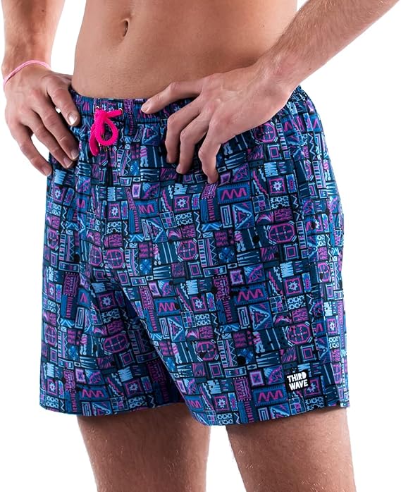 Third Wave Premium Swim Trunks - Men's 5 Inch Inseam Quick Dry Swim Shorts for Beach and Swimming