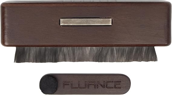 Fluance 2-in-1 Vinyl Record & Stylus Cleaning Kit with Anti-Static Carbon Fiber Brush and Turntable Stylus Brush with Soft Bristles - Precise Vinyl Cleaning Kit to Preserve Sound Quality (VB64)