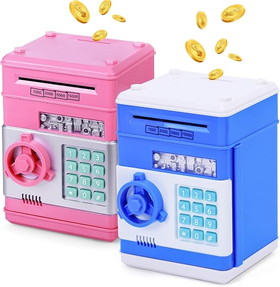 Refasy Piggy Bank for Kids,Boy Toys Electronic ATM Bank Password Money Saving Box for Children Ages 8-13 Kids Piggy Bank Birthday Xmas Gifts for Boys Girls