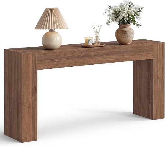 VASAGLE 63 Inches Entryway Table, Thick Tabletop Console Table, Farmhouse