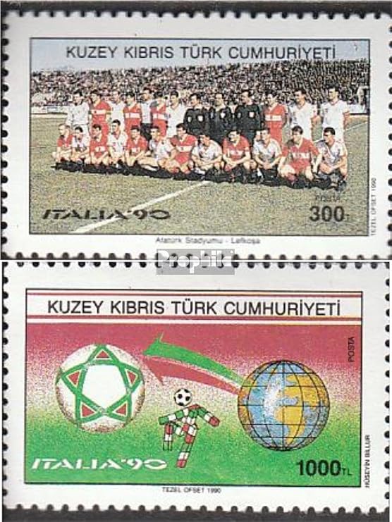 Turkish-Cyprus 279-280 (Complete.Issue.) 1990 Football-WM in Italy (Stamps for Collectors) Soccer
