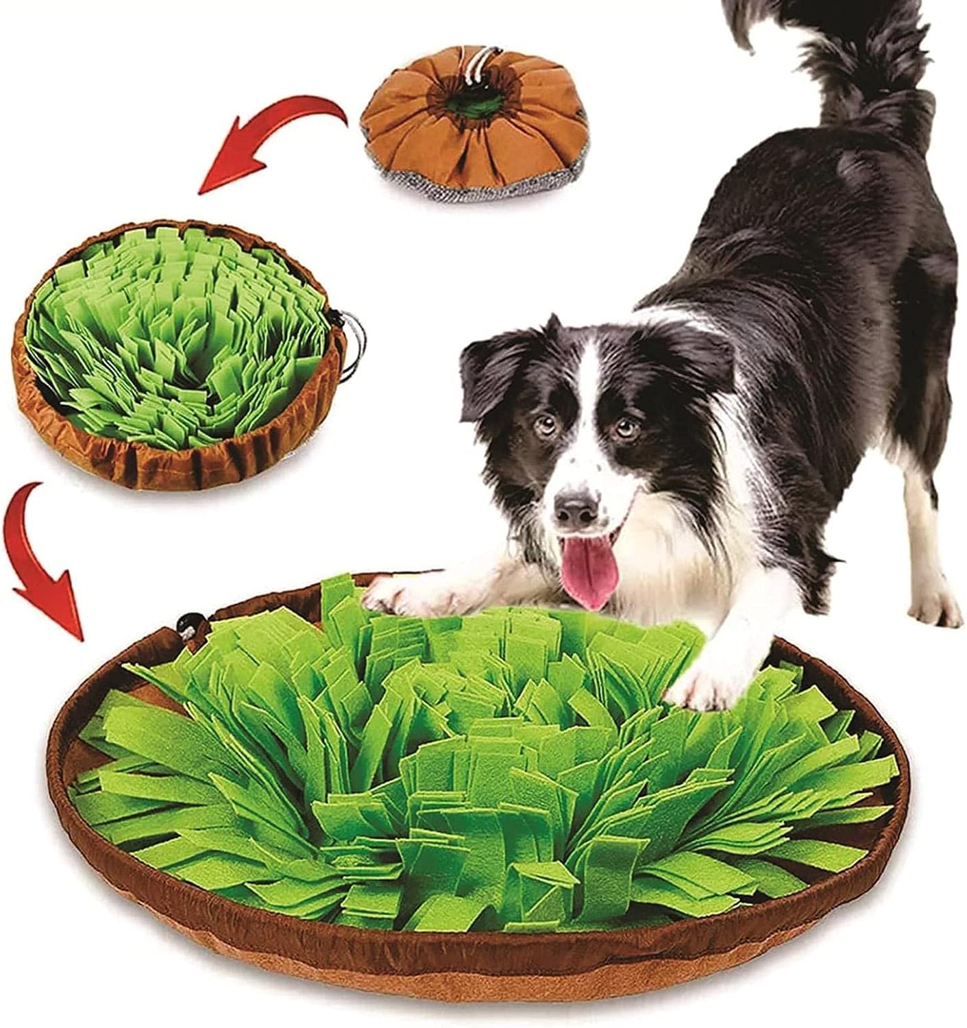 TİNEKE Dog Slow Feeding Mat Food Puzzle Mat - Dog Interactive Toy GREEN