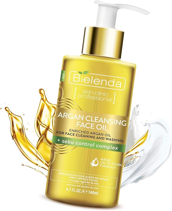 Skin Clinic Professional Gentle Cleaning - Washing Light Argan Face Oil, Sebu Control Complex, Anti-Age, Anti-Wrinkles