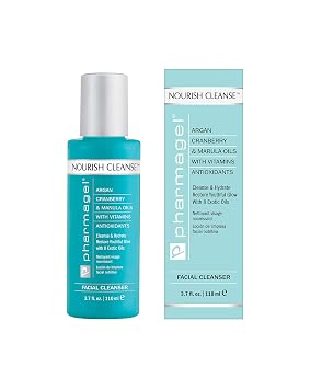 Pharmagel Nourish Cleanse Hydrating Facial Cleanser | Face Cleanser & Makeup Remover | Natural Face Wash for All Skin Types 3.7 oz