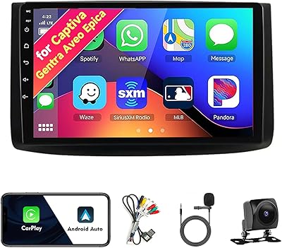 Radio Car Stereo for Chevrolet Lova Captiva Gentra Aveo Epica 2006-2011, Android 13, 9.1 IPS Touch Screen Upgrade Dash Kit with Car-Play & Android Auto, GPS Navigation DSP SWC 5G WiFi 4CORE 264GB