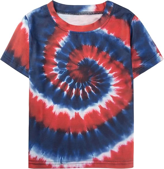 Toddler Boys 4th of July T-Shirt American Flag Tees Toddler Kids Independence Day Short Sleeve Tops for Age 2-10 Years