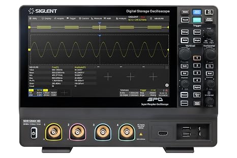 Siglent Technologies SDS1204X HD 200MHz 12bit Digital Storage Oscilloscope 4CH