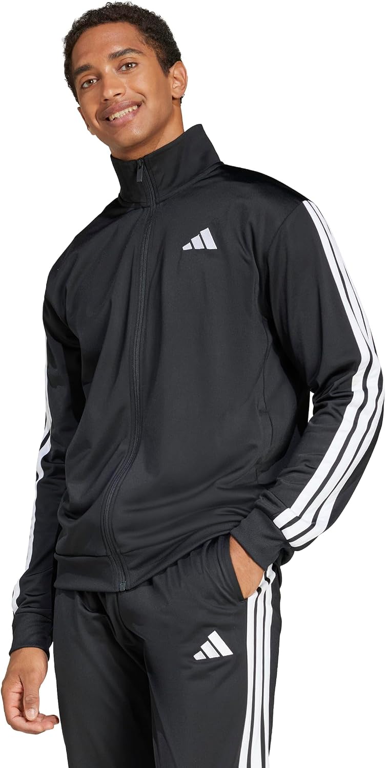adidas Men's 3 Stripes Tricot Regular Track Top Sweatshirt Pack of 1