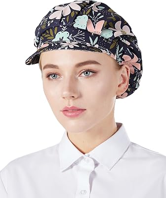 Nanxson 3pcs Chef Hats for Women Men Chef Caps Work Hats Kitchen Cooking Bakers Hat for Food Service with Brim