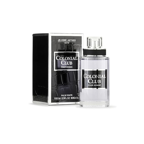 Jeanne Arthes - Colonial Club Eau De Toilette - Spray Perfume for Men - Floral Scent - Notes of Citrus, Lavender, Orange, And Mint- Made in France - 3.38 fl.oz