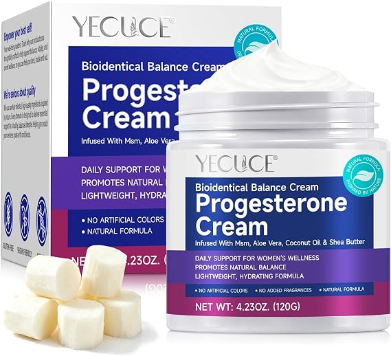 Wild Yam Cream for Hormone Balance, Topical + Natural Hormone Balance for Women, Support Perimenopause & Menopause Relief, Wild Yam Root Organic Cream Unscented for All Skin Type