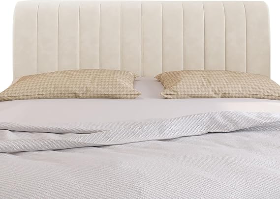 Headboard Cover Headboard Slipcover Set King Queen Cover Full Size Quilted Thickened Stretch Fabric Washable Bedroom Decor Upgrade Beige-120cm(47in)