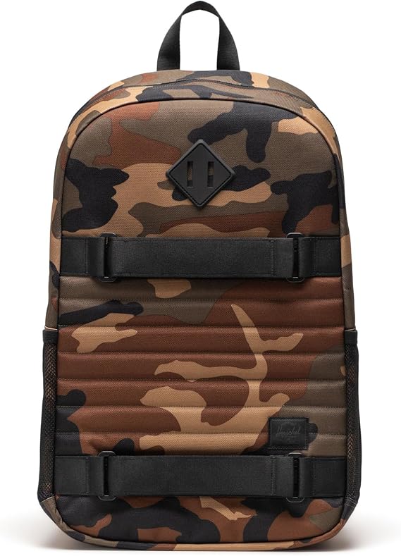 Herschel Supply Co. Fleet Skate Backpack, Woodland Camo/Black, One Size