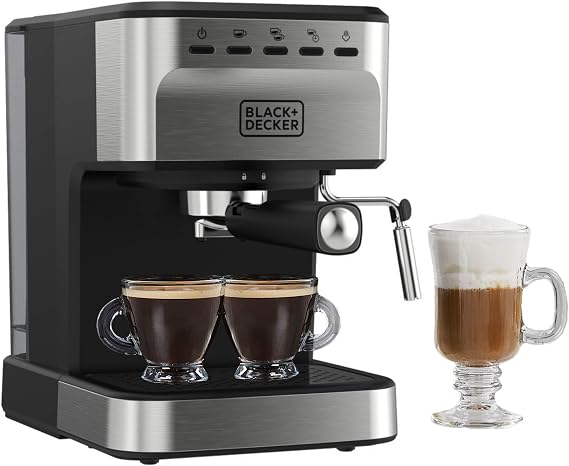 BLACK+DECKER 15-Bar Espresso Machine with Milk Frother