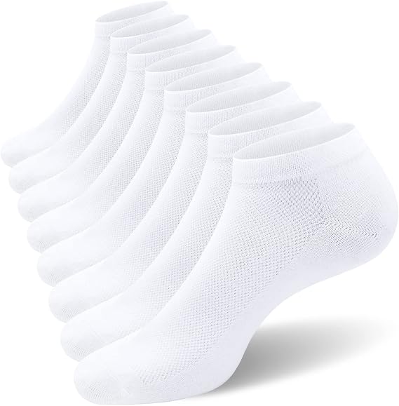 SIXDAYSOX 8/6 Pack Mens Ankle Socks Low Cut Casual Socks Size 10-13/13-15