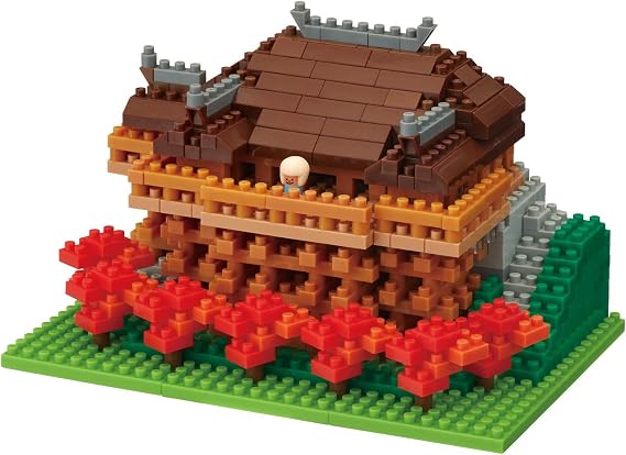 nanoblock - World Famous Buildings - Kiyomzu Temple, Sight to See Series Building Kit