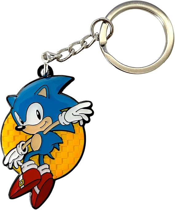 Zen Monkey Studios' Leaping Sonic - Classic Sonic The Hedgehog Keychain