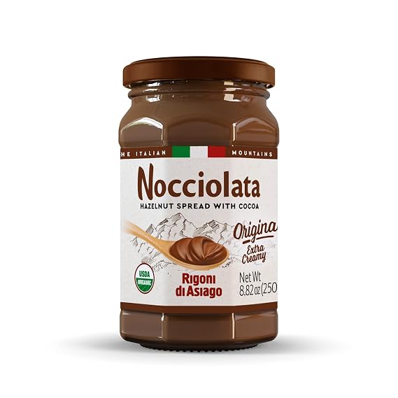 Rigoni di Asiago Organic Nocciolata Classic Hazelnut Spread with Cocoa & Milk, 8.82 OZ (Pack of 1)