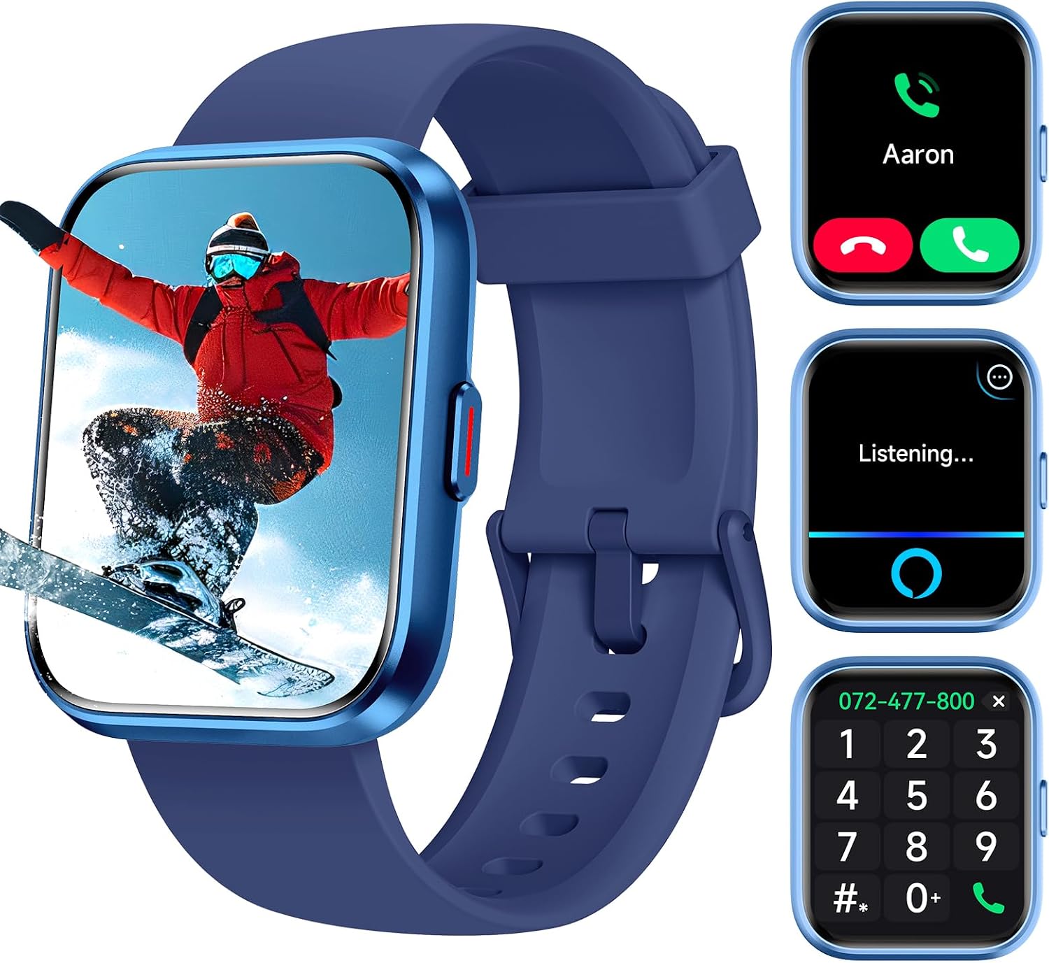 Smart Watches for Women Men AnswerMake Calls Compatible iOS Android Phones, 1.8 HD Screen Fitness Tracker Smartwatches Heart Rate SpO2SleepStress Monitor 110 Sports Tracker Watch Waterproof