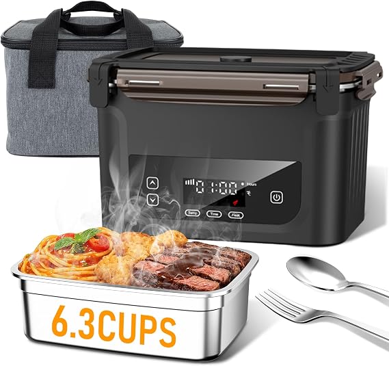 ALOKEO Cordless Self-heating Lunch Box Lid for Construction, Travel & Office