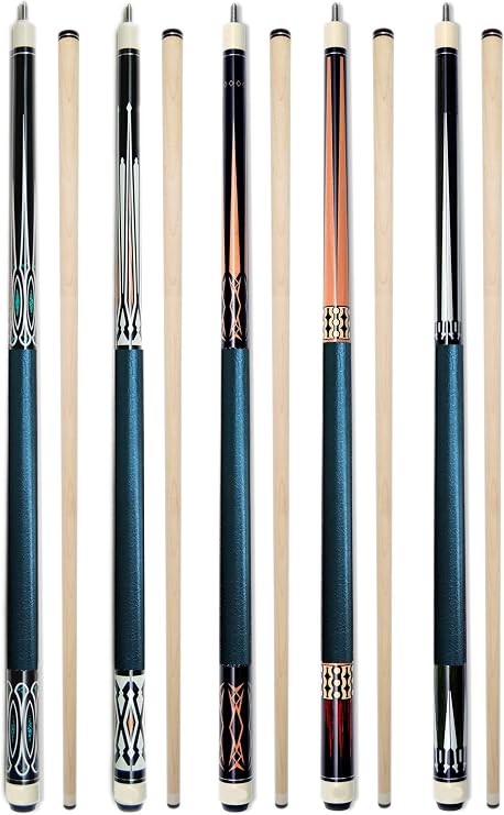 Set of 5 Pool Cues Billiard House Bar Pool Cue Sticks (W1~5)