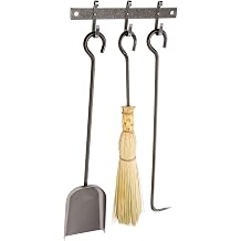 Enclume Fireplace Tools Set for Sling Log Rack with Bar, Hammered Steel