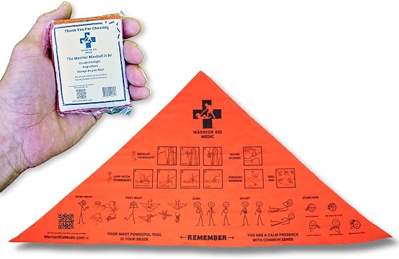 Medic Multi-Tool Triangular Bandage Emergency First Aid 100% Cotton, 1 Pack