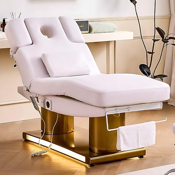 Massage Table - Electric Facial Bed with Multi Angle Adjustment,Spa Beauty Esthetician Bed and Lash Table for Beauty Salon,Family(4.0 Motors)