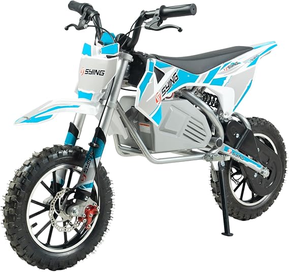 Electric Dirt Bike, 36V 500W Off-Road Electric Motocycle for Kids, Up to 15.5MPH & 13.7 Miles Long-Range, Dual Suspension High-Torque Motocross Motor, Instant Start