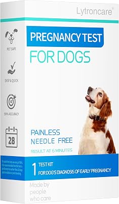 Dog Pregnancy Test kit at Home -No Blood Draw, Fast & Painless 5-Min Results, No Blood Draw, 98% Reliable, Easy Home Use