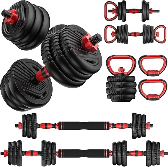 Adjustable Dumbbell set,20/30/45/70/90lbs Free Weight Set