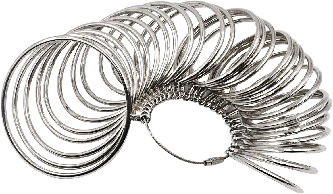 Bangle Sizer Bracelet Wrist Size Measure Tool Metal Jeweler's Professional Wrist Sizing Gauge Measuring US Sizes 1-27