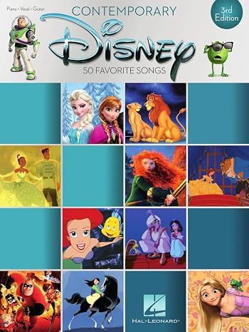 Contemporary Disney - 50 Favorite Songs, 3rd Edition | Piano/Vocal/Guitar Sheet Music Songbook for Disney Fans and Students | 3rd Edition Music Book Collection for Performers Teachers and Gift Giving