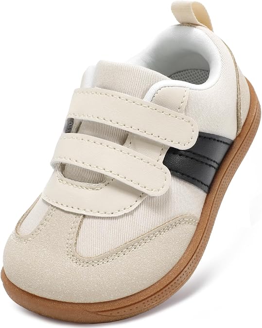 STQ KIDS Boys Girls Trainers Toddler Wide Toe Box Barefoot School Shoes Zero Drop Lightweight Baby Infant First Walking Shoe Non Slip Soft Kid Running Tennis Sneaker