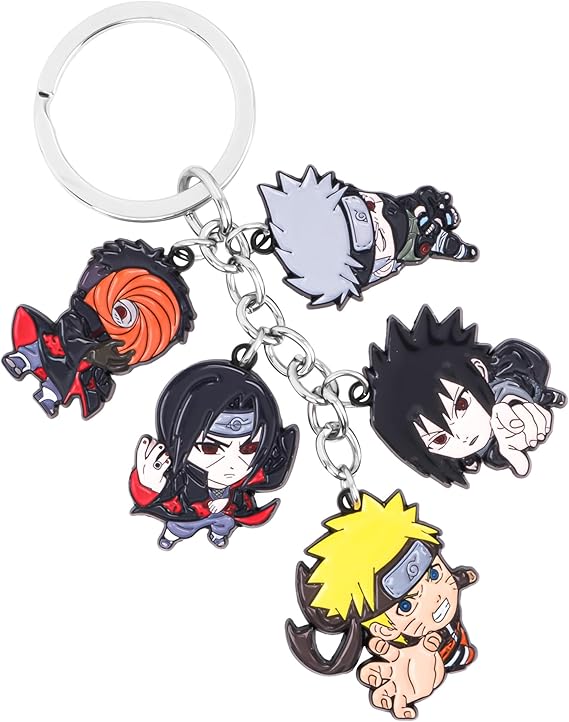 Naruto Gifts, Anime Keychains with Chibi Charms, Premium Naruto Merch with Gift-Ready Packaging